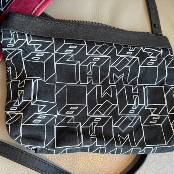 L.A.M.B. by Gwen Stefani real leather large shoulder tote bag raspberry red - Picture 11 of 16